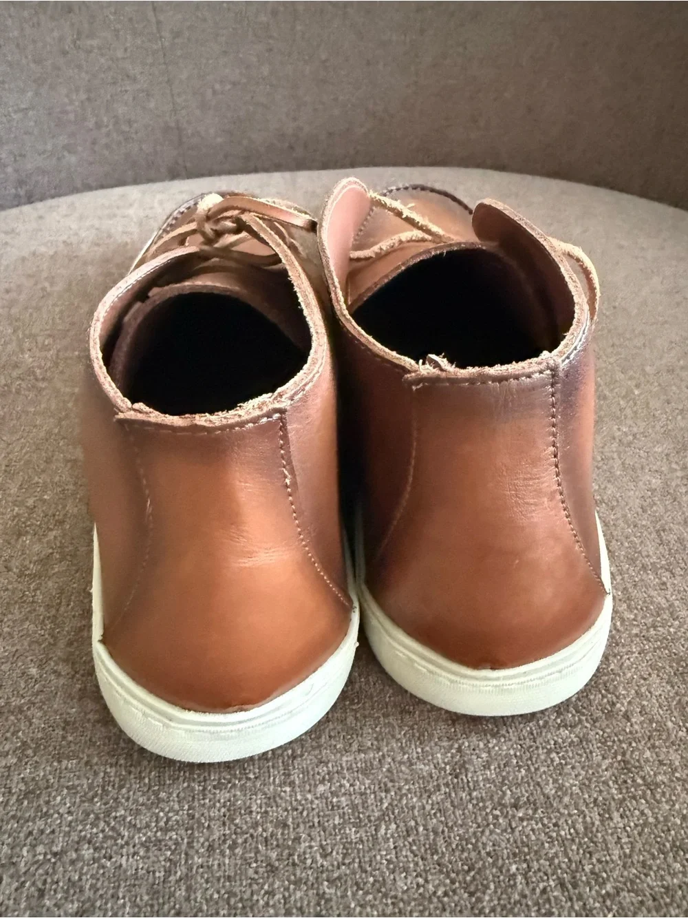 Mercanti Fiorentini Tan Leather Chukka Boots with White Sole